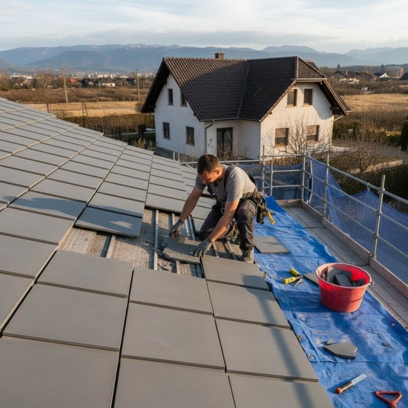 Tile Roof Installation detail